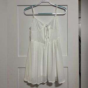 White Graduation Mini Dress